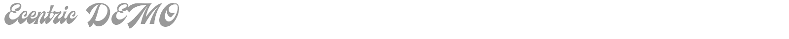 Ecentric font preview